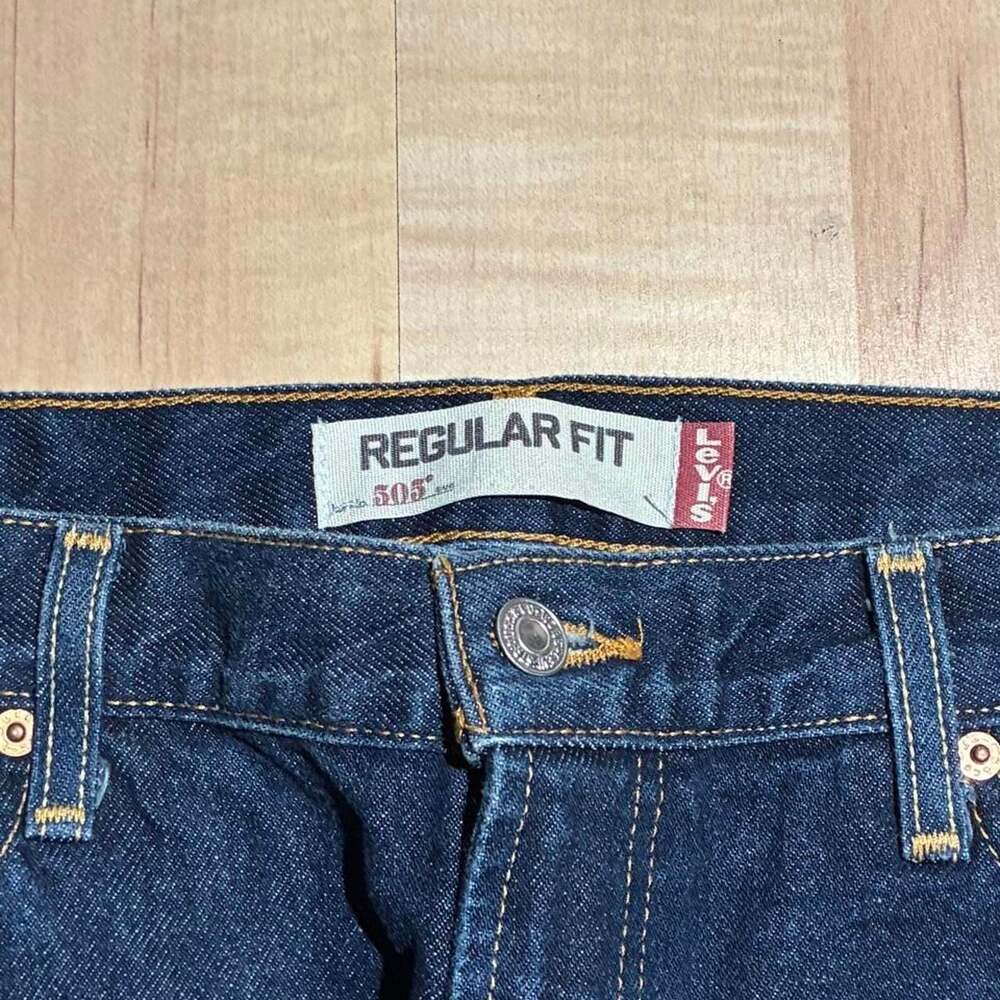 Levi's 505 Regular Fit Dark Wash Straight Leg Jeans